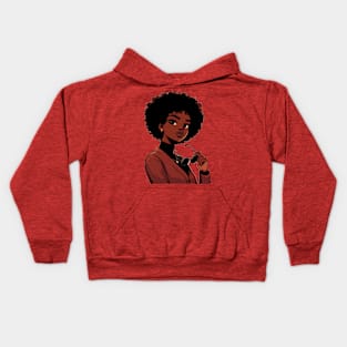 Cool black woman Kids Hoodie